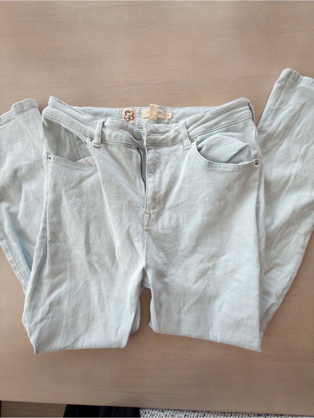Ted Baker Light Blue Straight Leg Jeans - Size 12